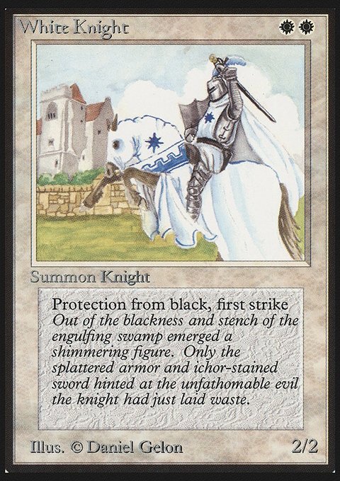 White Knight, Limited Edition Beta #44, Magic: The Gathering card