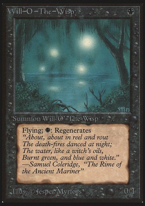 Will-o'-the-Wisp, Limited Edition Beta #136, Magic: The Gathering card