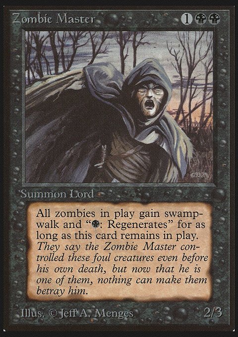 Zombie Master, Limited Edition Beta #138, Magic: The Gathering card