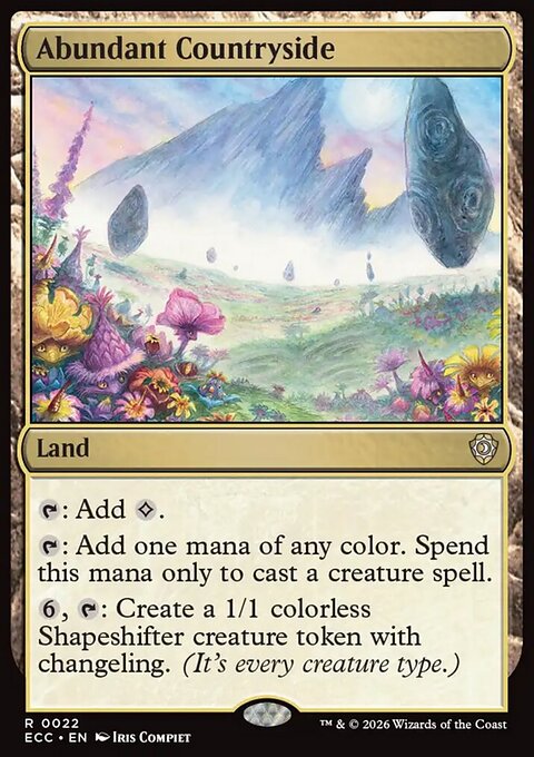Abundant Countryside, Lorwyn Eclipsed Commander #22, Magic: The Gathering card
