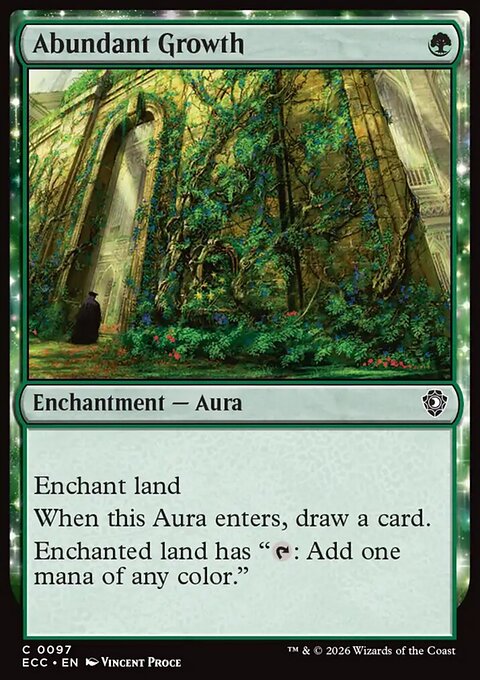 Abundant Growth, Lorwyn Eclipsed Commander #97, Magic: The Gathering card