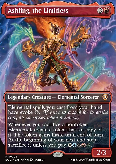 Ashling, the Limitless, Lorwyn Eclipsed Commander #1, Magic: The Gathering card
