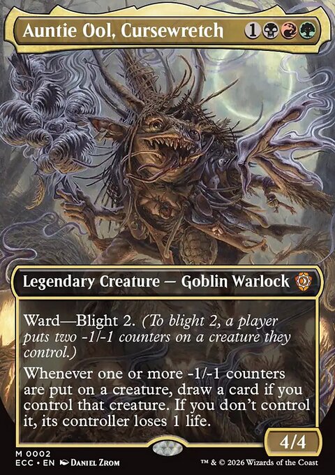 Auntie Ool, Cursewretch, Lorwyn Eclipsed Commander #2, Magic: The Gathering card