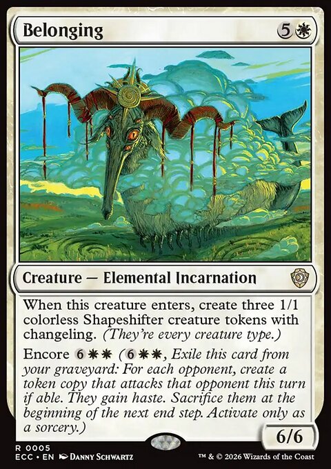 Belonging, Lorwyn Eclipsed Commander #5, Magic: The Gathering card