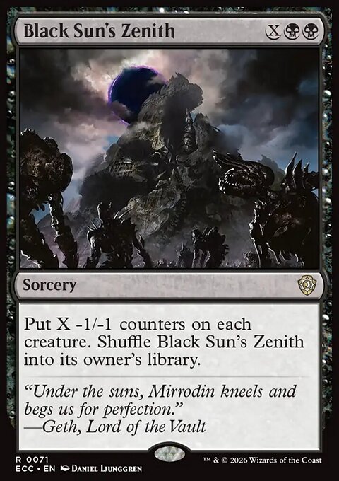 Black Sun's Zenith, Lorwyn Eclipsed Commander #71, Magic: The Gathering card