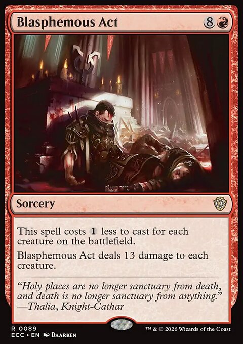 Blasphemous Act, Lorwyn Eclipsed Commander #89, Magic: The Gathering card