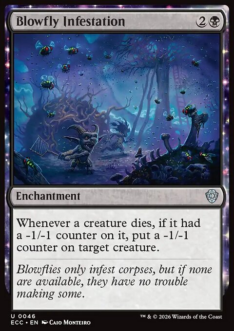 Blowfly Infestation, Lorwyn Eclipsed Commander #46, Magic: The Gathering card