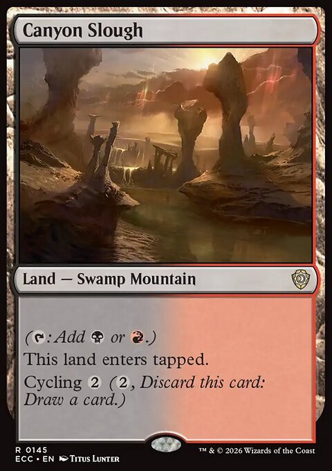 Canyon Slough, Lorwyn Eclipsed Commander #145, Magic: The Gathering card
