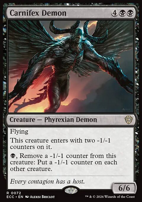 Carnifex Demon, Lorwyn Eclipsed Commander #72, Magic: The Gathering card