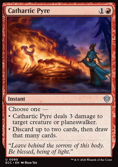 Cathartic Pyre, Lorwyn Eclipsed Commander #90, Magic: The Gathering card