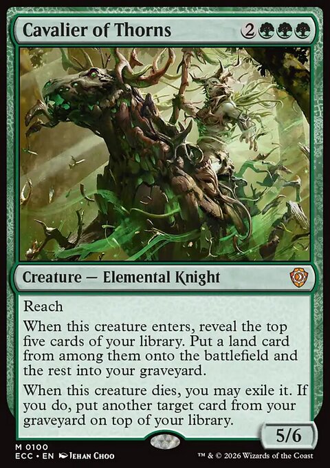 Cavalier of Thorns, Lorwyn Eclipsed Commander #100, Magic: The Gathering card