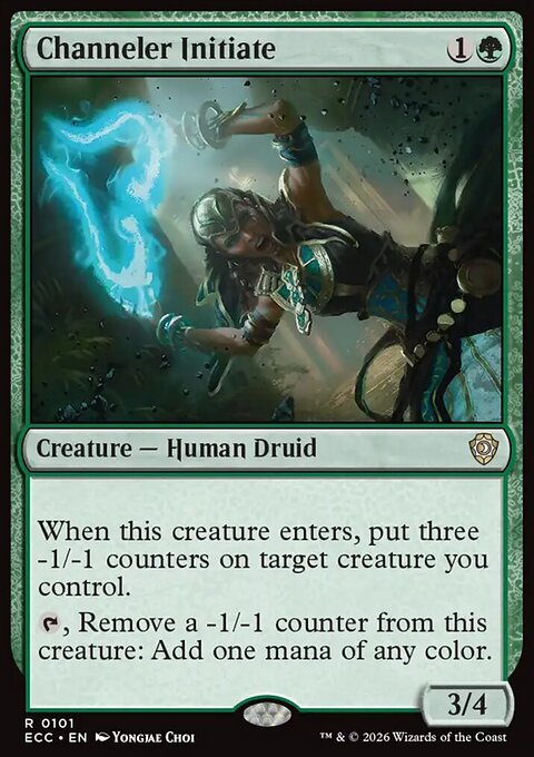 Channeler Initiate, Lorwyn Eclipsed Commander #101, Magic: The Gathering card
