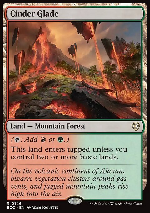 Cinder Glade, Lorwyn Eclipsed Commander #146, Magic: The Gathering card
