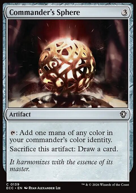 Commander's Sphere, Lorwyn Eclipsed Commander #139, Magic: The Gathering card