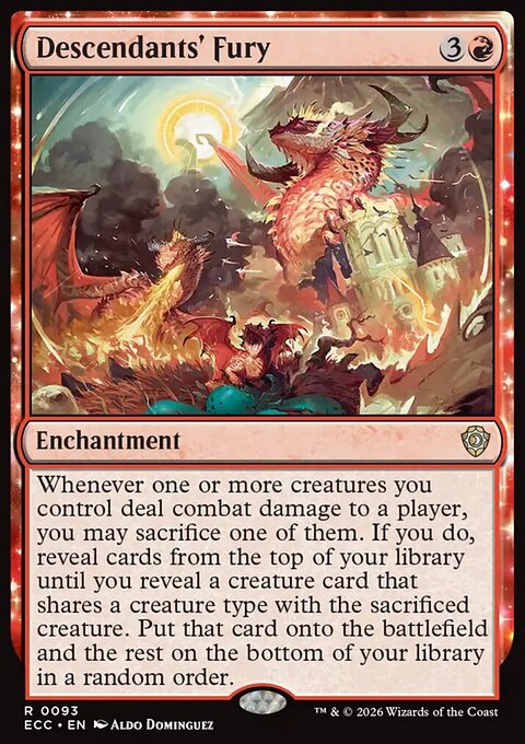 Descendants' Fury, Lorwyn Eclipsed Commander #93, Magic: The Gathering card