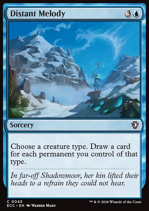 Distant Melody, Lorwyn Eclipsed Commander #45, Magic: The Gathering card