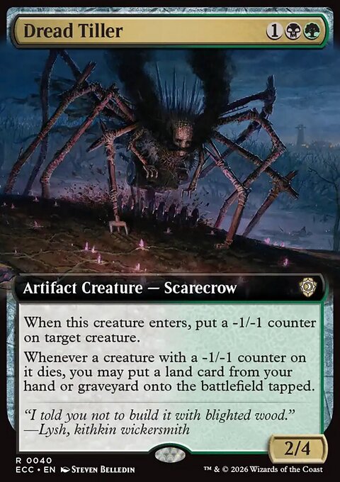 Dread Tiller, Lorwyn Eclipsed Commander #40, Magic: The Gathering card