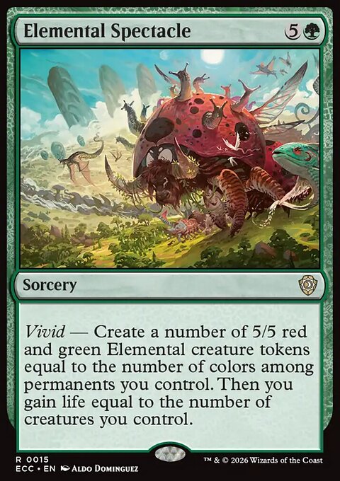 Elemental Spectacle, Lorwyn Eclipsed Commander #15, Magic: The Gathering card