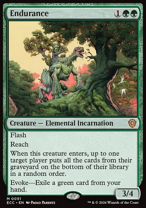 Endurance, Lorwyn Eclipsed Commander #51, Magic: The Gathering card