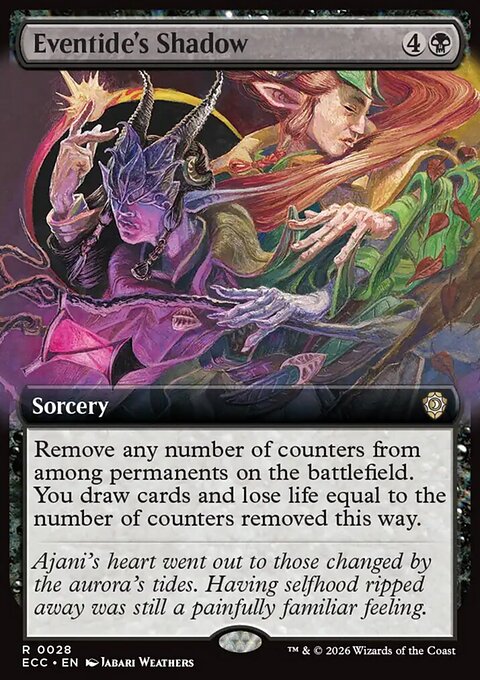 Eventide's Shadow, Lorwyn Eclipsed Commander #28, Magic: The Gathering card