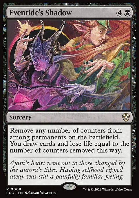 Eventide's Shadow, Lorwyn Eclipsed Commander #8, Magic: The Gathering card