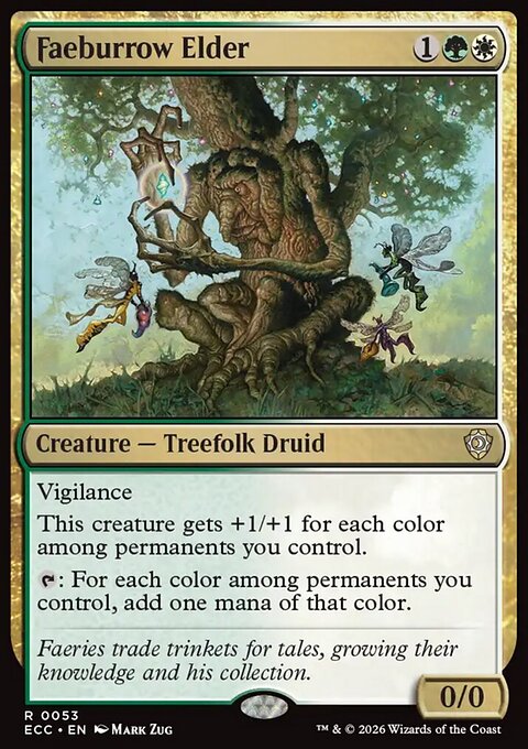 Faeburrow Elder, Lorwyn Eclipsed Commander #53, Magic: The Gathering card
