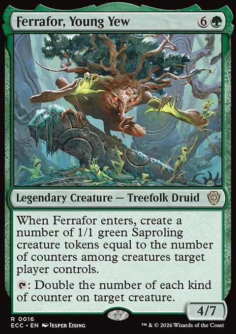 Ferrafor, Young Yew, Lorwyn Eclipsed Commander #16, Magic: The Gathering card