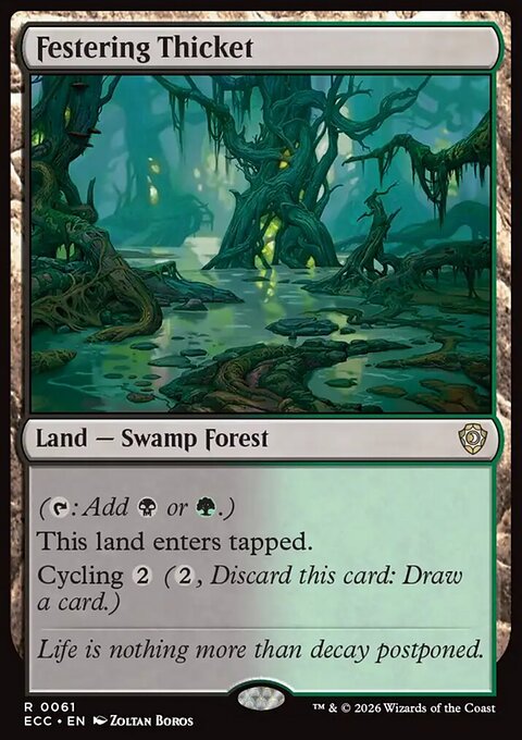 Festering Thicket, Lorwyn Eclipsed Commander #61, Magic: The Gathering card
