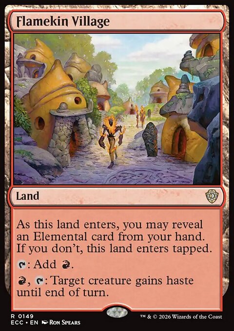 Flamekin Village, Lorwyn Eclipsed Commander #149, Magic: The Gathering card