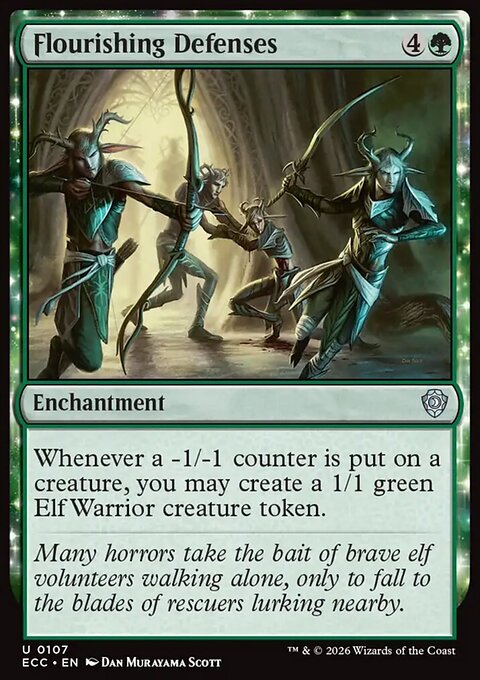 Flourishing Defenses, Lorwyn Eclipsed Commander #107, Magic: The Gathering card