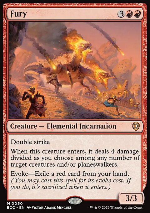 Fury, Lorwyn Eclipsed Commander #50, Magic: The Gathering card