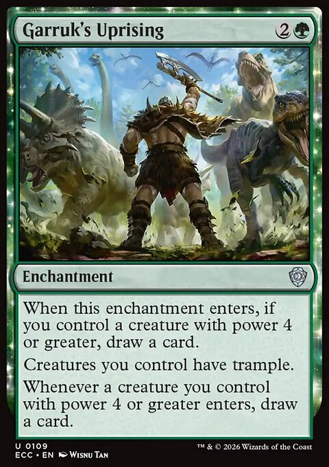 Garruk's Uprising, Lorwyn Eclipsed Commander #109, Magic: The Gathering card