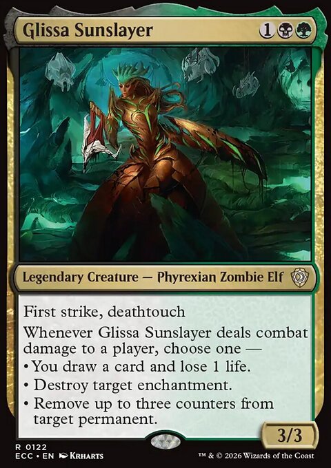 Glissa Sunslayer, Lorwyn Eclipsed Commander #122, Magic: The Gathering card