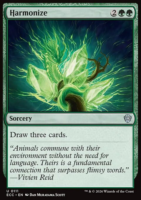 Harmonize, Lorwyn Eclipsed Commander #111, Magic: The Gathering card