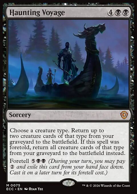 Haunting Voyage, Lorwyn Eclipsed Commander #75, Magic: The Gathering card
