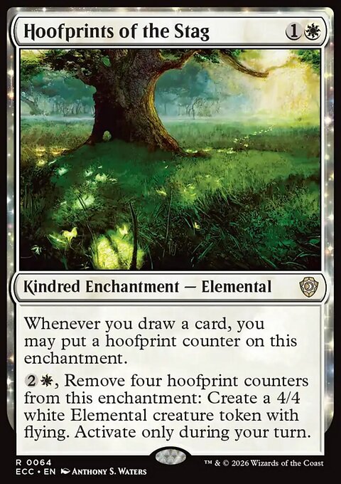 Hoofprints of the Stag, Lorwyn Eclipsed Commander #64, Magic: The Gathering card