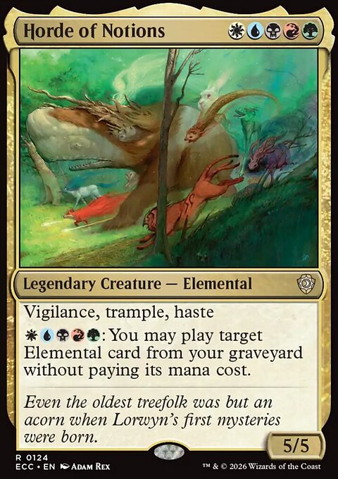 Horde of Notions, Lorwyn Eclipsed Commander #124, Magic: The Gathering card