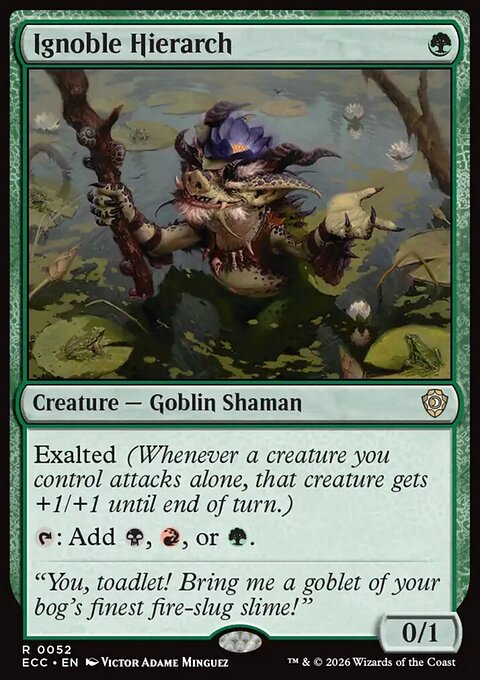 Ignoble Hierarch, Lorwyn Eclipsed Commander #52, Magic: The Gathering card