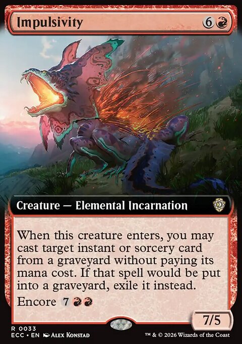 Impulsivity, Lorwyn Eclipsed Commander #33, Magic: The Gathering card