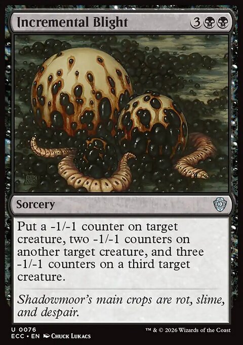 Incremental Blight, Lorwyn Eclipsed Commander #76, Magic: The Gathering card