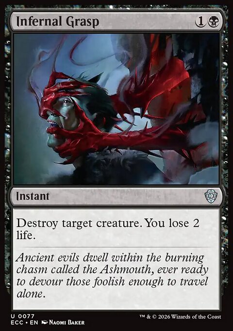 Infernal Grasp, Lorwyn Eclipsed Commander #77, Magic: The Gathering card