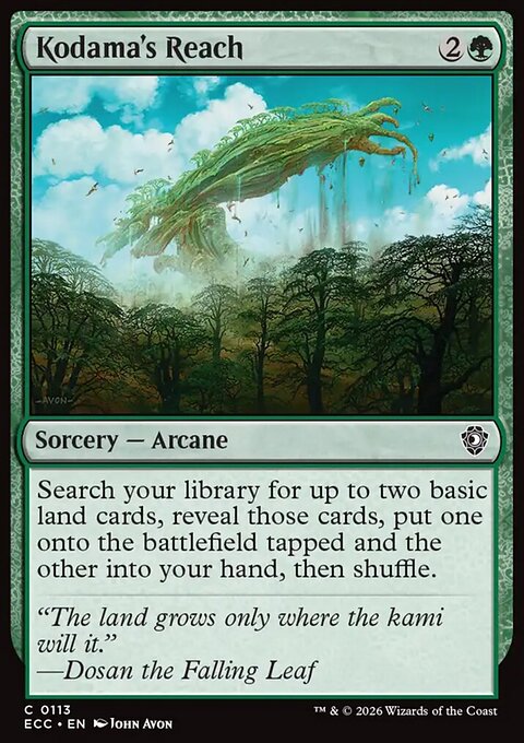 Kodama's Reach, Lorwyn Eclipsed Commander #113, Magic: The Gathering card