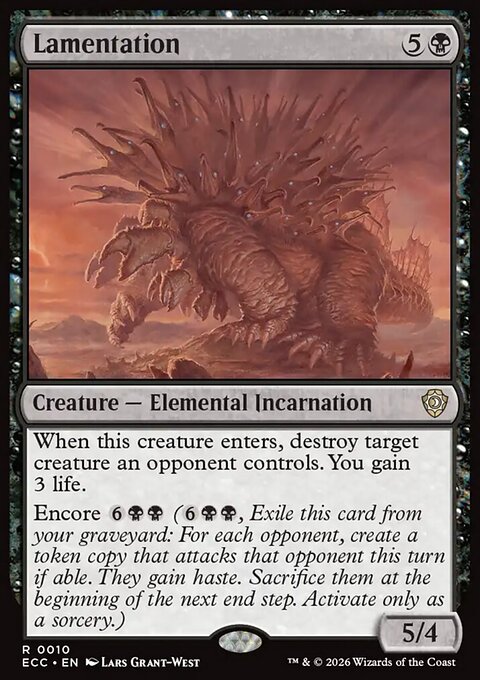 Lamentation, Lorwyn Eclipsed Commander #10, Magic: The Gathering card