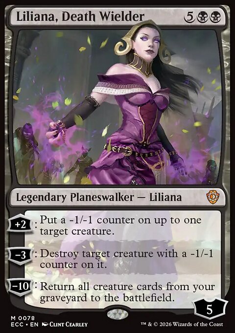 Liliana, Death Wielder, Lorwyn Eclipsed Commander #78, Magic: The Gathering card