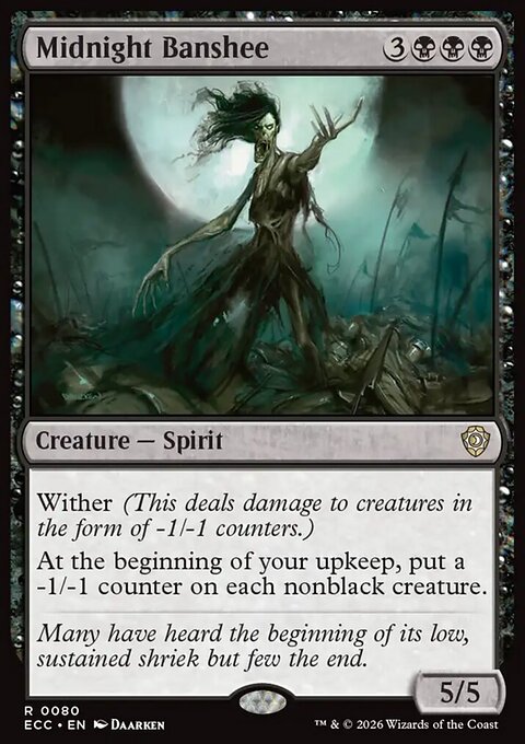 Midnight Banshee, Lorwyn Eclipsed Commander #80, Magic: The Gathering card
