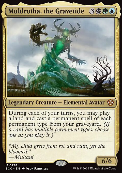 Muldrotha, the Gravetide, Lorwyn Eclipsed Commander #128, Magic: The Gathering card
