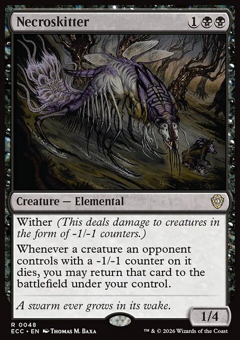 Necroskitter, Lorwyn Eclipsed Commander #48, Magic: The Gathering card