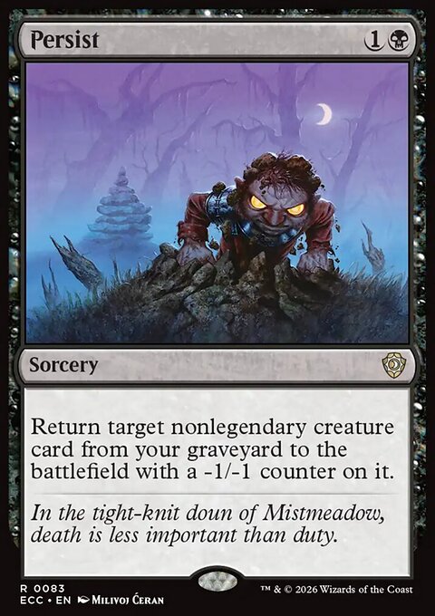 Persist, Lorwyn Eclipsed Commander #83, Magic: The Gathering card