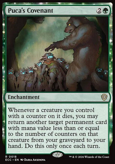 Puca's Covenant, Lorwyn Eclipsed Commander #18, Magic: The Gathering card