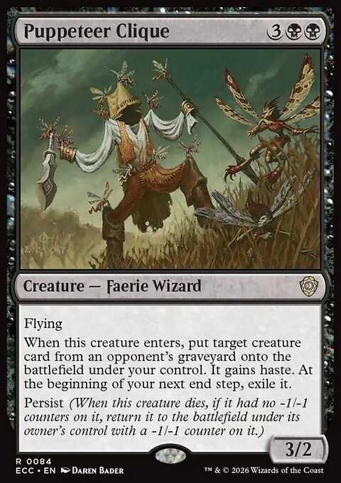 Puppeteer Clique, Lorwyn Eclipsed Commander #84, Magic: The Gathering card